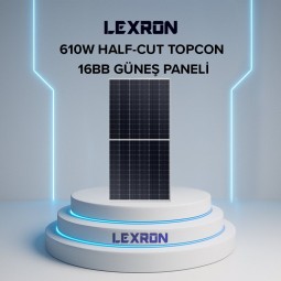 Lexron 610W Half-Cut Topcon 16BB Güneş Paneli Lexron 610W Half-Cut Topcon 16BB Güneş Paneli